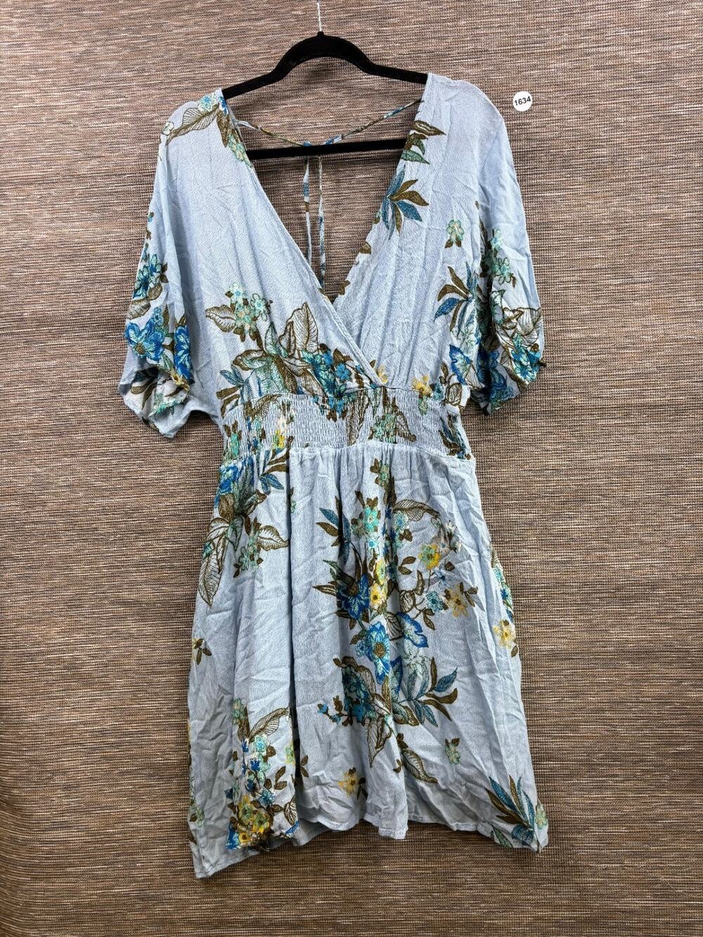 ODDi Wrap Floral Dress Kids Size 1X Short Sleeve Midi Dress Summer Beach